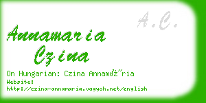 annamaria czina business card